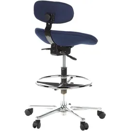 MID.YOU Drehhocker, Blau, Textil, Drehkreuz, 50x106x40 cm, Sitzfläche 360° drehbar, Esszimmer, Stühle, Hocker