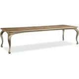 Casa Padrino Luxus Barock Esstisch Braun / Champagner-Gold 213-300 cm - Barock Möbel - Braun