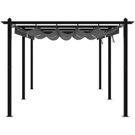 vidaXL Gartenpavillon mit ausziehbarem Dach 3 x 6 m anthrazit