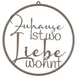 Wanddeko Zuhause II Grau