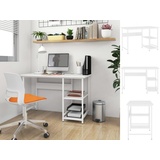 vidaXL »Computertisch Weiß 105x55x72 cm MDF und Metall«