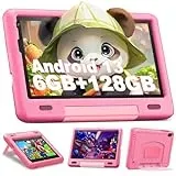 Tablet Kinder Android 13, 6 GB RAM + 128 GB ROM / TF 1 TB, Octa-Core, HD IPS-Display, Tablet 8 Zoll mit Kinder-App, Kindersicherung, Dual-Kamera, WiFi, EVA-Hüllen, Kinder Tablet ab 3 - 12 Jahre, Rose