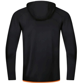 Jako Herren Kapuzenjacke Challenge Schwarz/Neonorange, M