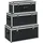 vidaXL Werkzeugbox 3 Stk. Schwarz Aluminium