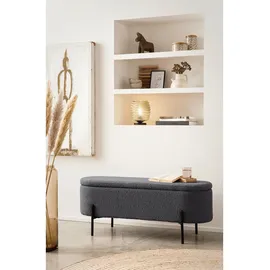 SalesFever Hockerbank aufklappbar, mit Stauraumfunktion - Anthrazit - 369494