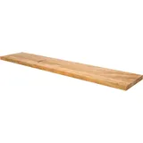 DeLife Wandregal Edge 145 cm Akazie Natur gerade Kante Massiv,