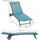 Outsunny Sonnenliege 195 x 165 x 102 cm Blau