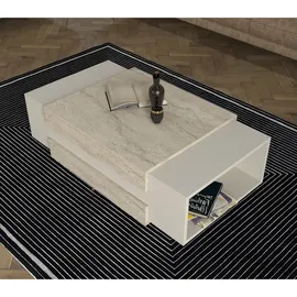 moebel17 Couchtisch Nora Beige Granit Optik