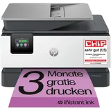 HP OfficeJet Pro 9120e Multifunktionsdrucker, 3 Monate gratis drucken mit HP Instant Ink inklusive, HP+, Drucker, Scanner, Kopierer, Fax, WLAN, LAN, Duplex, Airprint, Grau-Weiß