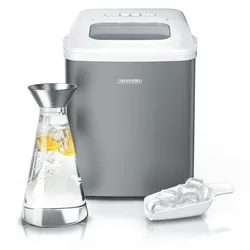 Arendo Eiswürfelmaschine 120W mit 1,5L Behälter Eiswürfelbereiter, 9 Eiswürfel in 9 Minuten