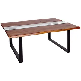 möbelliebling Couchtisch Baumkante Braun Akazie 118 x 45 x 80 cm