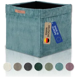lycce Aufbewahrungskorb Faltbare Aufbewahrungsbox Cord 33 x 33 x 31 cm blau/türkis
