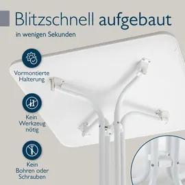 Beautissu Bistrotisch 70 x 70 x 70 cm Weiß