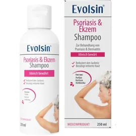 Evolsin Evolsin® Ekzem & Psoriasis Shampoo bei Schuppenflechte, Ekzemen &Neurodermitis auf kopfhaut & Körper I OHNE KORTISON I Medizinprodukt I Bei Neurodermitis & Schuppenflechte Kopfhaut