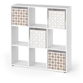 Vicco Raumteiler Nove 104 x 29 x 108 cm Weiß
