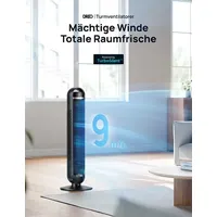 DREO Quiet Tower Fan 414 92 cm Turmventilator Schwarz