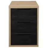 Mäusbacher Nachtkommode in asteiche / flamed wood black - 49x70x45cm (BxHxT)