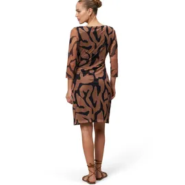 Zero Meshkleid Wasserfallausschnitt Braun 34