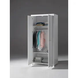 Vipack Kinderkleiderschrank 99,5 x 205,5 x 57,5 cm Holz lackiert matt weiß