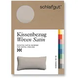 schlafgut Kissenbezug Woven Satin 40 x 80 cm Beige