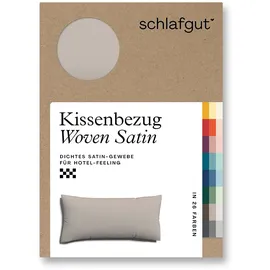schlafgut Kissenbezug Woven Satin 40 x 80 cm Beige