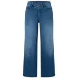 MAC Dream Wide Cropped Jeans in Sturm Blau-D32