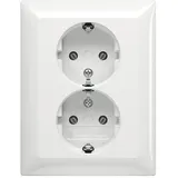 Busch-Jaeger Doppelsteckdose Unterputz Weiß