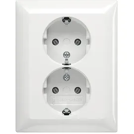 Busch-Jaeger Doppelsteckdose Unterputz Weiß