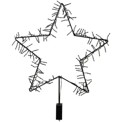 Dekostern CREATIV LIGHT "mit LED Beleuchtung Weihnachtsstern, Weihnachtsdeko", schwarz, B:80cm H:100cm, Metall, Dekosterne, 160 LEDs