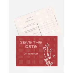 Save-the-Date Karten selbst gestalten mit Spruch und Fotos im Onlinedesigner bei Meine-Kartenmanufaktur.de