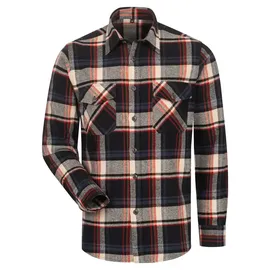 CRAFTLAND Flanellhemd Schwarz/Marine/Beige/Rot M