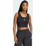 adidas Essentials Small Logo Cotton Lifestyle Tanktop Black / White XS