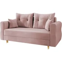 Mirjan24 Schlafsofa, Rosa, 2-Sitzer, Rechteckig, 167x85x77 cm, Wohnzimmer, Sofas & Couches, Schlafsofas