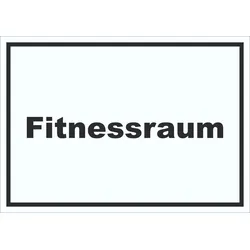 Fitnessraum Schild mit Text Sport Fit waagerecht A4 (210x297mm)