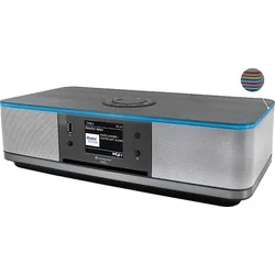 SOUNDMASTER ICD2023SW Radio, Digitaltuner, DAB+, FM, Internet Bluetooth, Schwarz-Silber