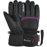 Reusch Kinder Teddy Gore-tex Wind-und Wasserdicht Warme Skihandschuhe Sporthandschuhe Schneehandschuhe Zum Schlittenfahren Winter-Handschuhe, Schwarz/Pink, 5.5