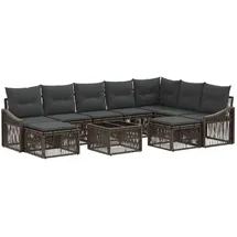 vidaXL Gartensofa-Set 10-tlg. grau