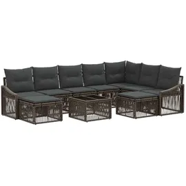 vidaXL Gartensofa-Set 10-tlg. grau