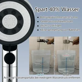 luxuskollektion Nafall Duschkopf Handbrause PP Filter 5 Strahlarten Hochdruck Regendusche