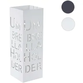 Mendler Schirmständer HWC-C78, Regenschirmständer Schirmhalter Regenschirmhalter, quadratisch 55cm ~ Schrift, weiß