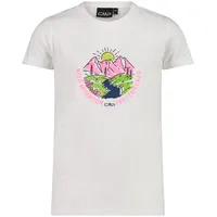 CMP ERROR:#N/A Kinder-t-shirts T-Shirt, Weiß-rosa Fluo, 128 EU