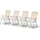 Mojawo Garten Klappstuhl 54 x 64 x 106 cm silbergrau/beige 4 St.