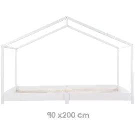 roba Hausbett 90 x 200 cm Massivholz lackiert weiß