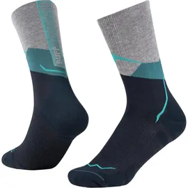 Buff Merino Lightweight Crew Sock 1 Blau 36-38
