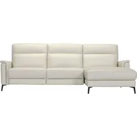 Places of Style Ecksofa »Barano, L-Form, 260cm, in Leder und Webstoff,«, elektrische Relaxfunktion, Kopfteilverstellung, mit USB-Anschluss.