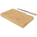 Five 5FIVE Brotbrett, Bambus, 44 x 25 cm, mit Messer.