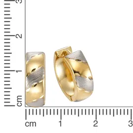 VIVANCE Creolen VIVANCE mehrfarbig 333 Gold 15mm