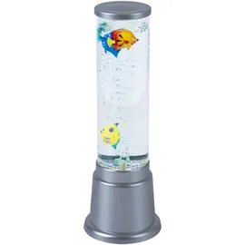 just light. Wassersäule Tischleuchte LED RGB Farbwechsler Deko-Fische Wohnzimmerleuchte