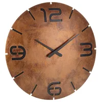 TFA Dostmann 60.3536 Contour Design Funk-Wanduhr (Rost-Optik, Schwarze Ziffern)