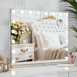 Hollywood Spiegel - 80x60cm - Weiß - Vorbestellen